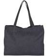 KI5229 Kimood Large Recycled Cotton Denim Look Shopping Bag Recycled Denim colour image